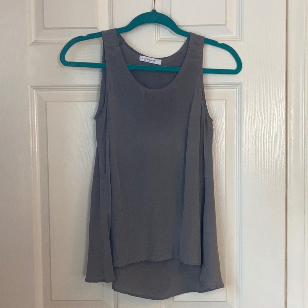 Everlane Grey Silk Tank